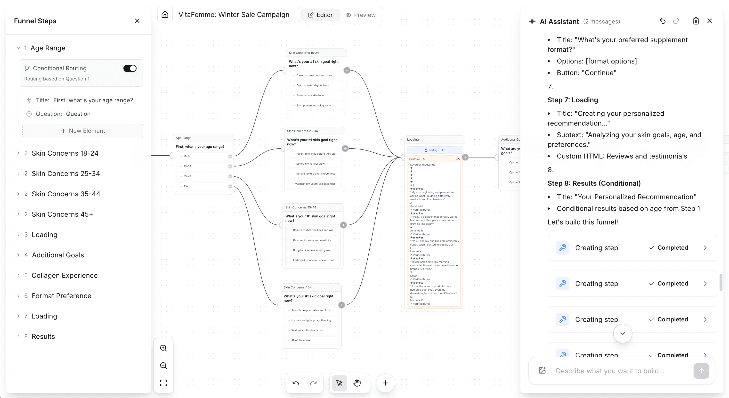 Clarflow AI Quiz Builder Interface