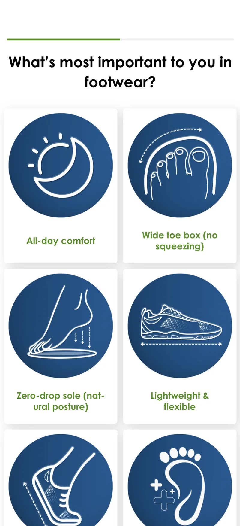 Footwear Preferences — Visual Grid