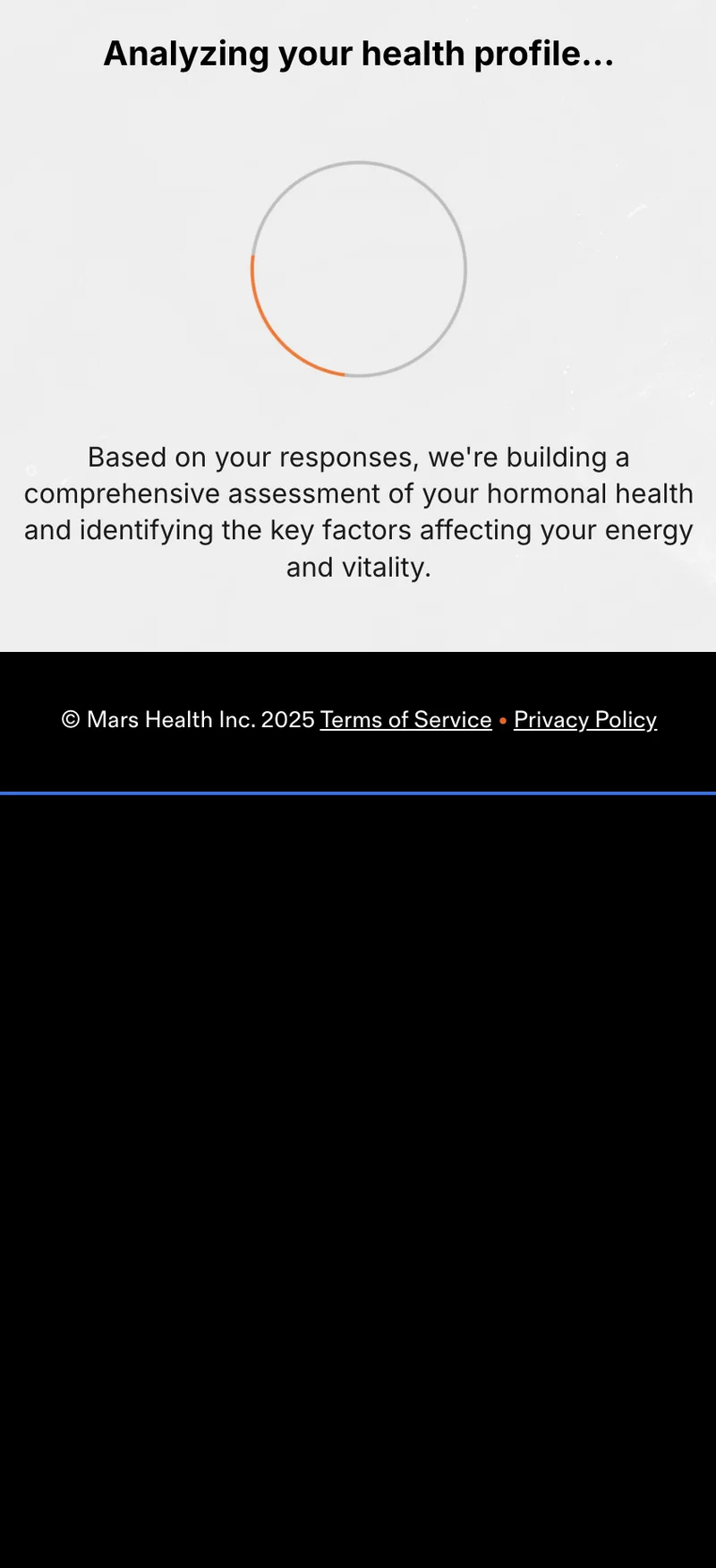 First Loading — Health Profile Analysis