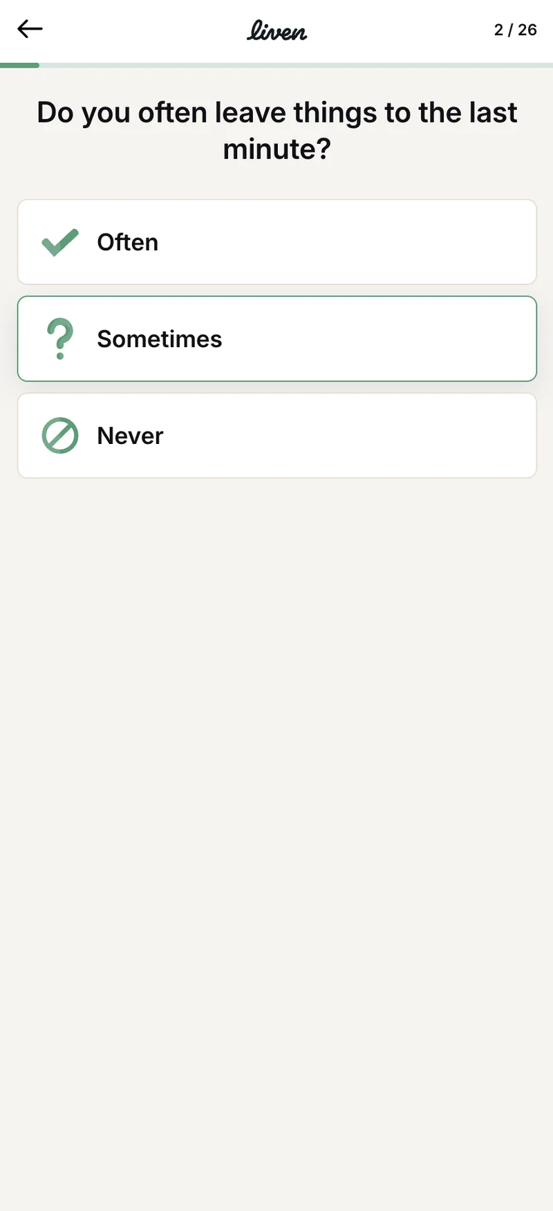 Q2 — Procrastination