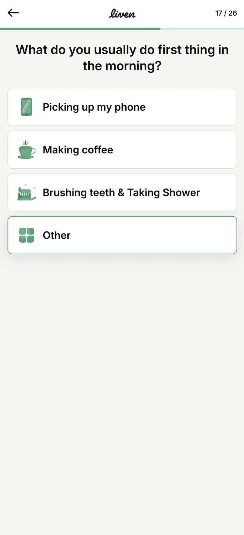 Q17 — Morning Routine