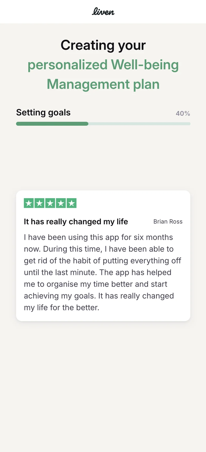 Loading — Plan Creation + Testimonial