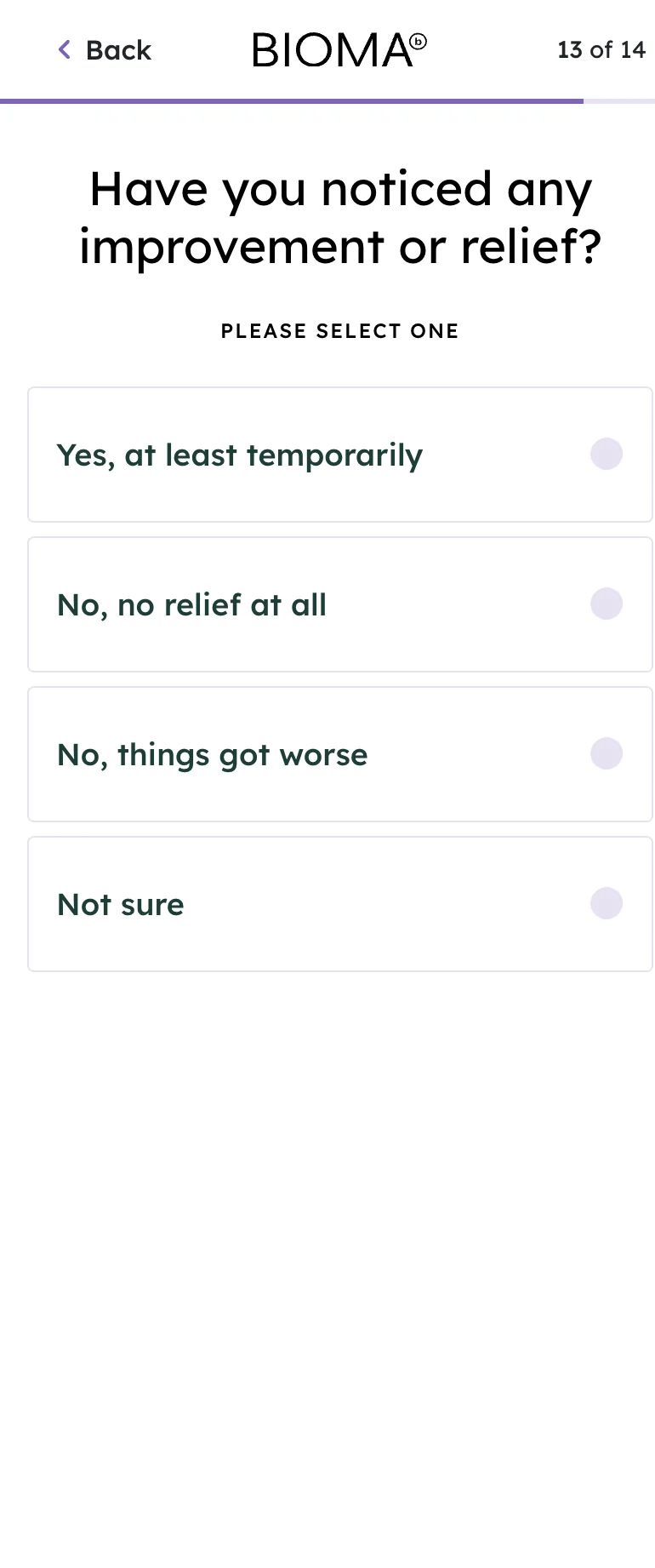 Q12 — Relief From Prior Treatments