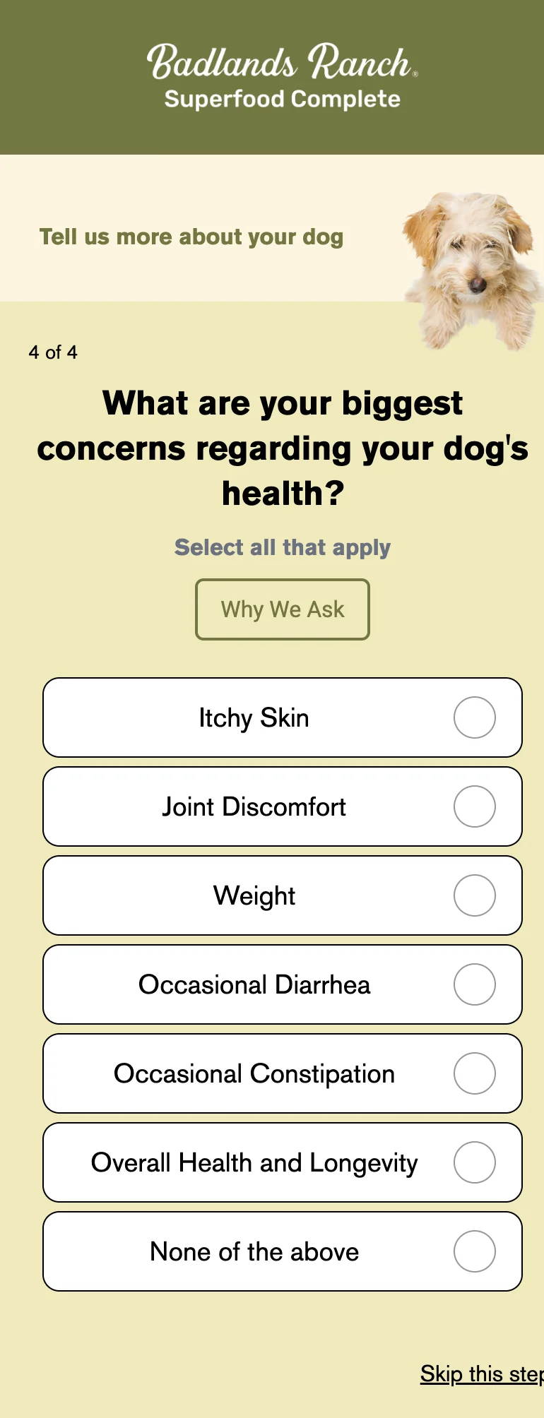 Q4 — Health Concerns (Multi-Select)