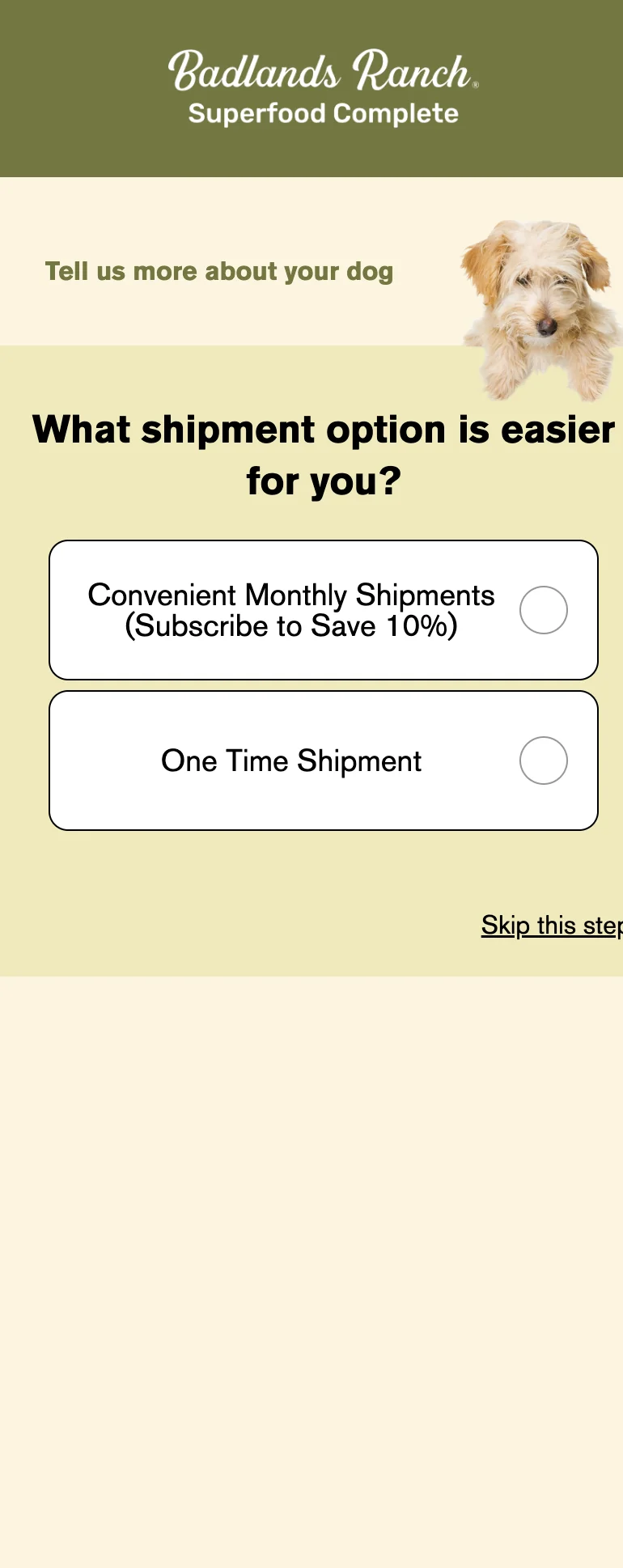 Shipment Preference