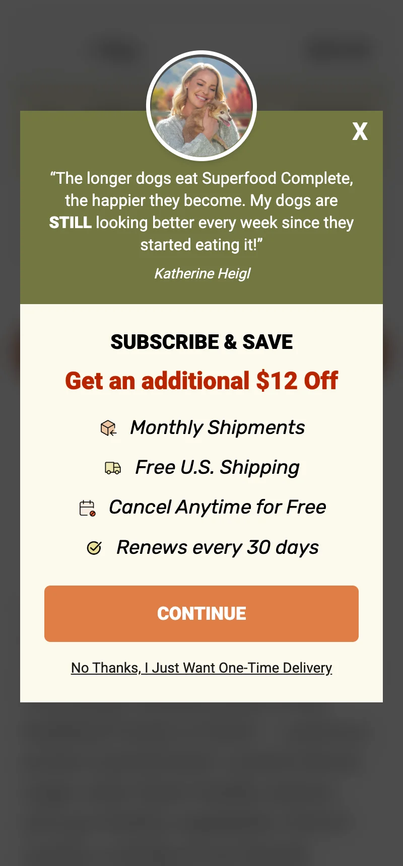Subscribe & Save Upsell Modal