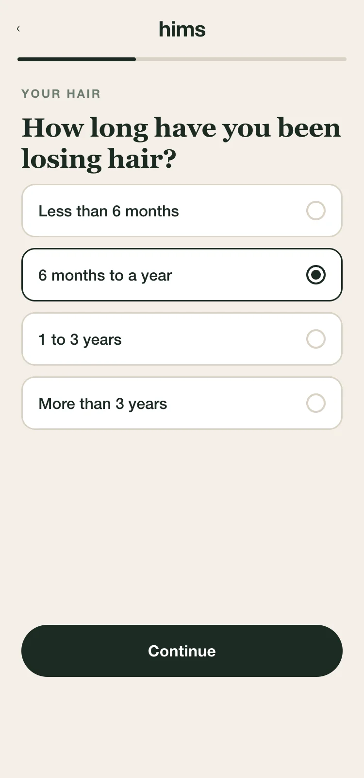 Q3 — Duration of Hair Loss