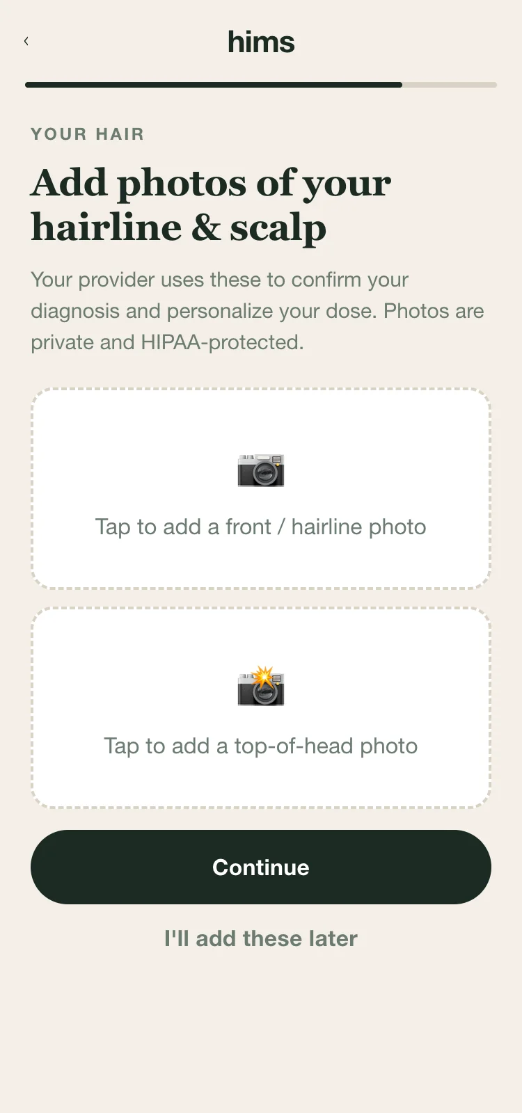 Photo Upload — Hairline & Scalp