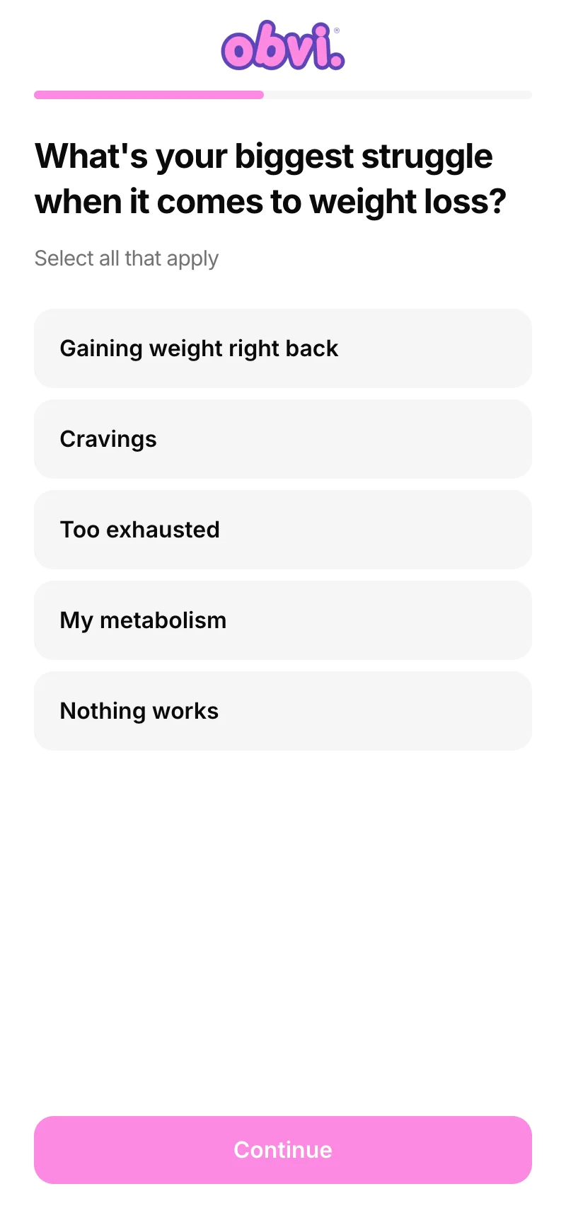 Q5 — Biggest Struggle (Multi-Select)