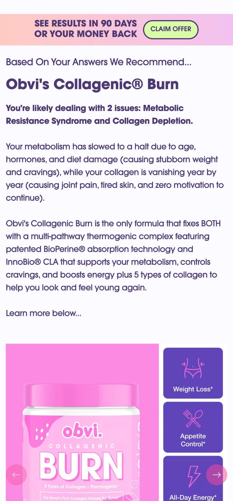 Product Recommendation — Named Diagnosis