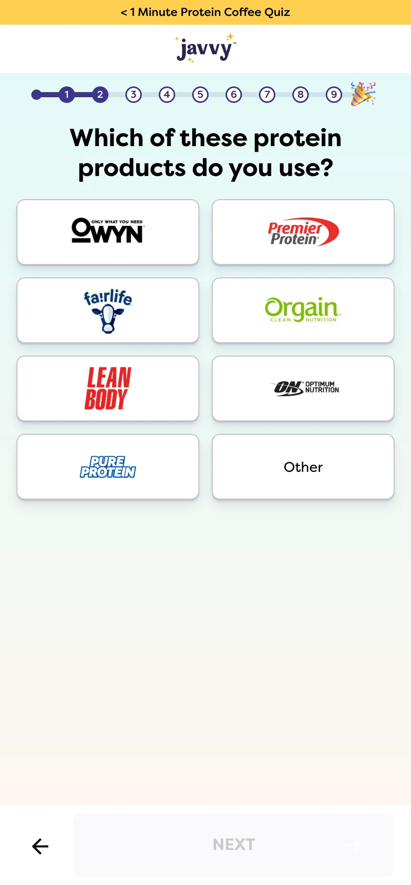 Q2 — Current Protein Brand