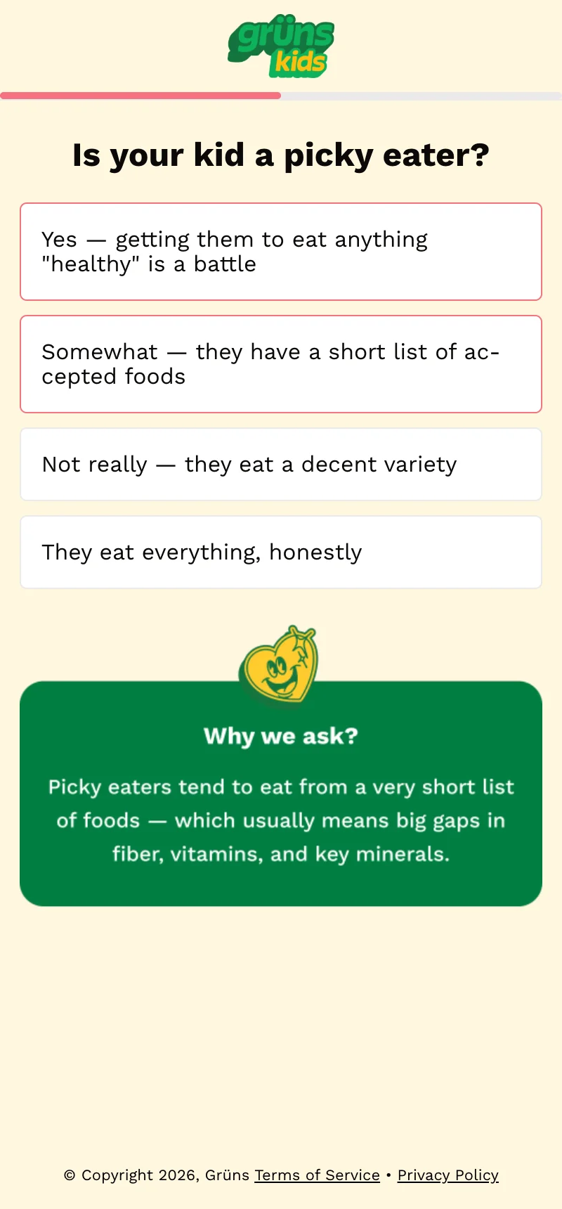 Q5 — Picky Eater (+ Education Card)