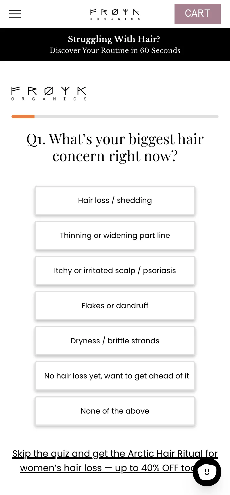 Landing / Q1 — Biggest Hair Concern