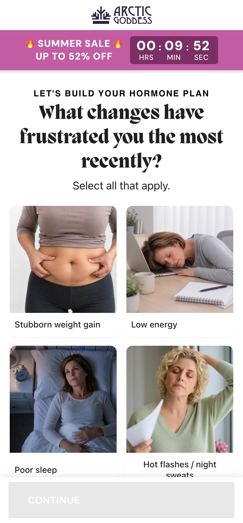 Q1 — Symptom Multi-Select (Entry)