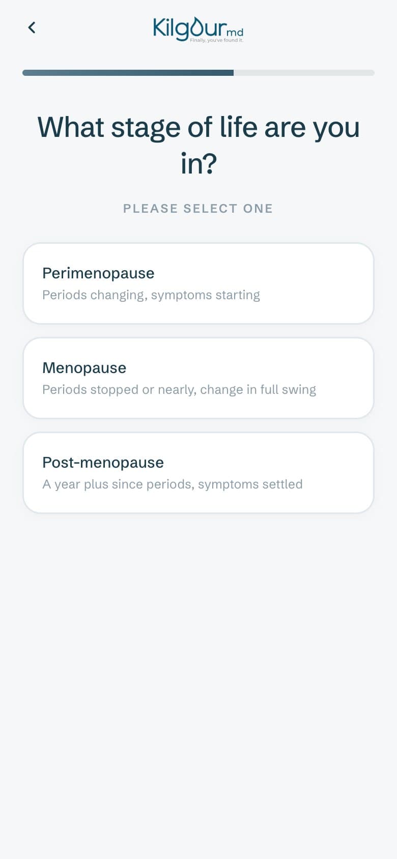 Q7 — Life Stage (Hormone Placement)