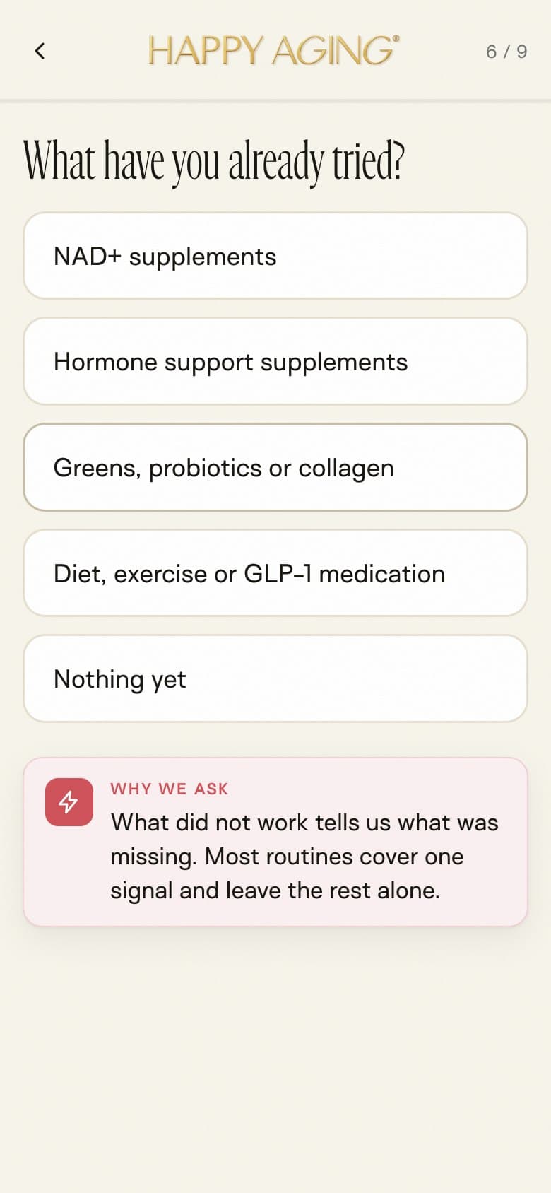 Q6 — Failed Solutions (Including NAD+ Itself)