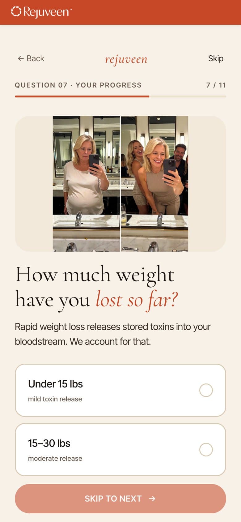 Q7 — Weight Lost, Graded as Toxin Load