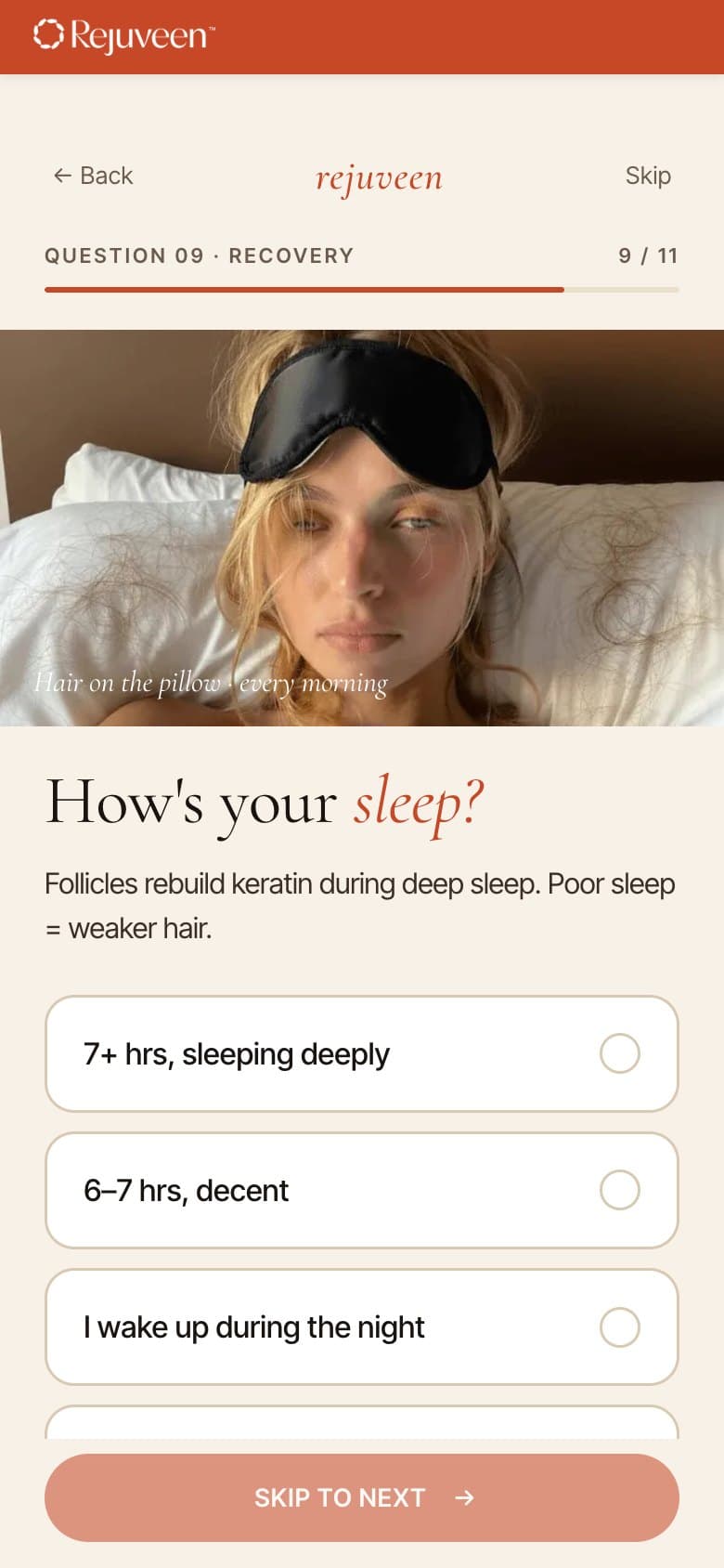 Q9 — Sleep Quality (Recovery)