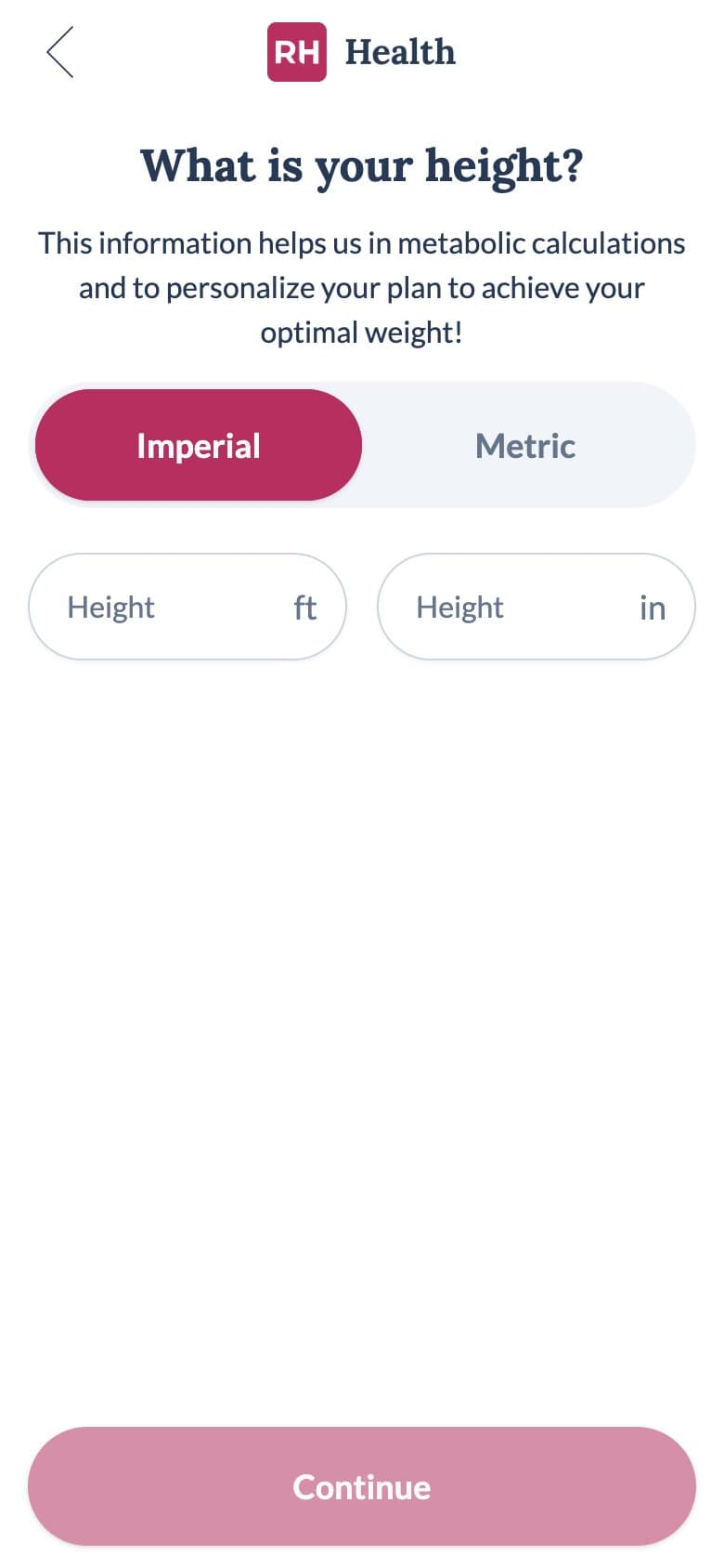 Height Input — The Biometric Phase Begins