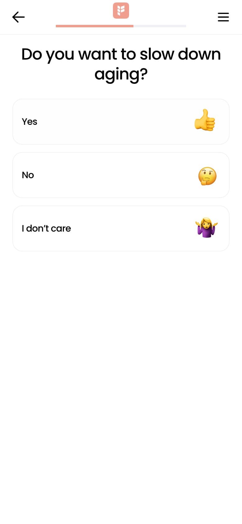Q — "Do You Want to Slow Down Aging?"