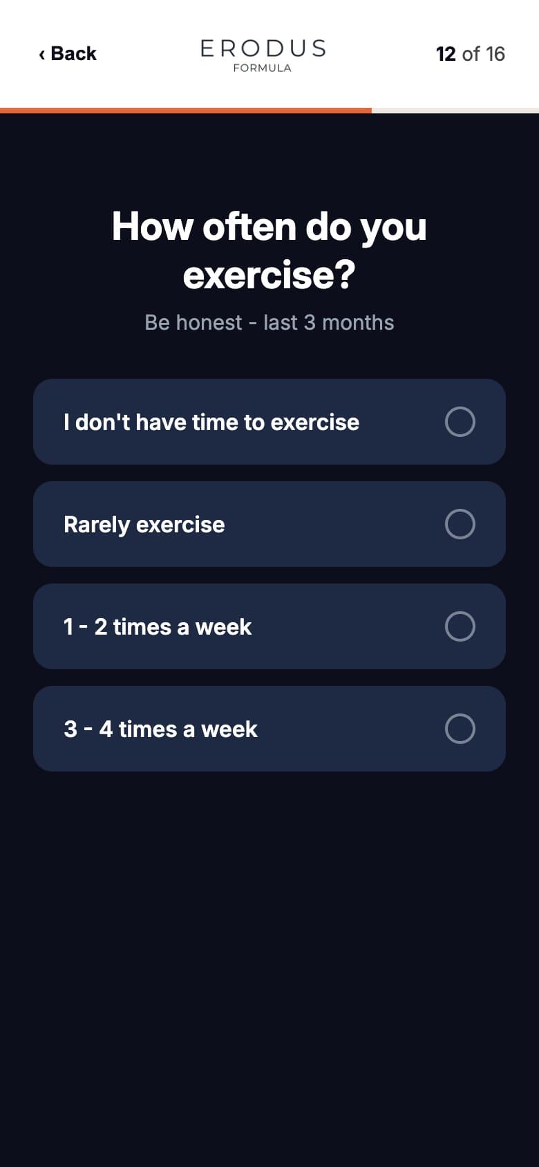 Q12 — Exercise Frequency