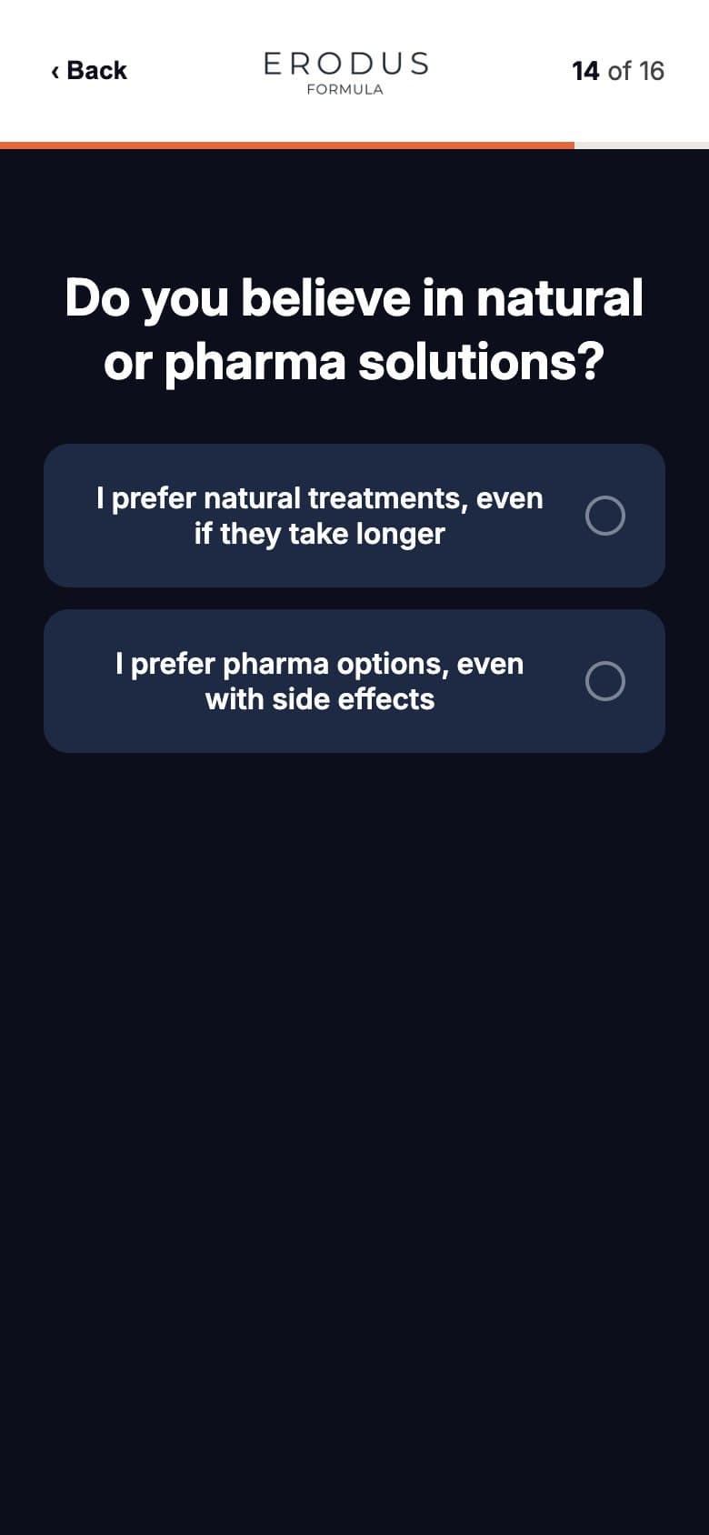 Q14 — Natural vs Pharma Belief Vote