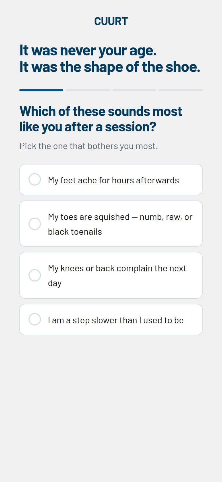 Q1 — It Was Never Your Age: Post-Session Pain