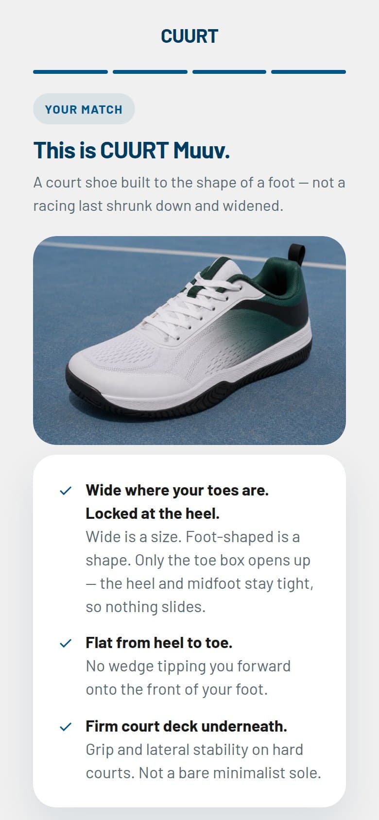 Your Match — This Is CUURT Muuv
