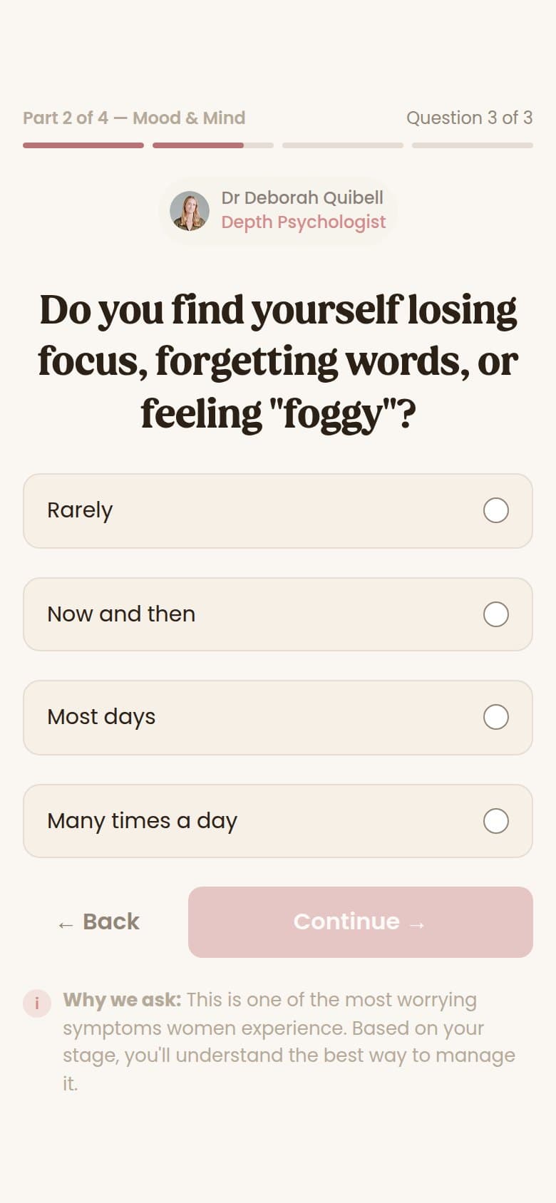 Part 2 Q3 — Losing Focus, Feeling Foggy