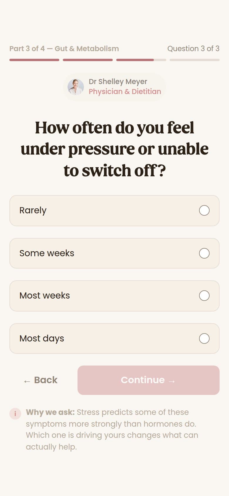 Part 3 Q3 — Under Pressure, Unable to Switch Off