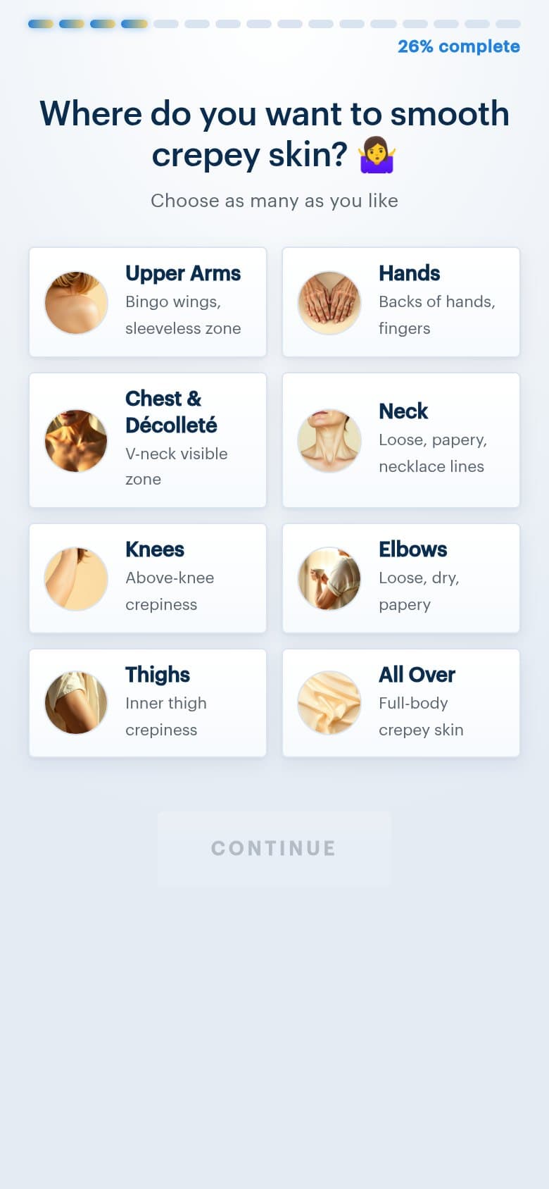 Q3 — Where Do You Want to Smooth Crepey Skin?