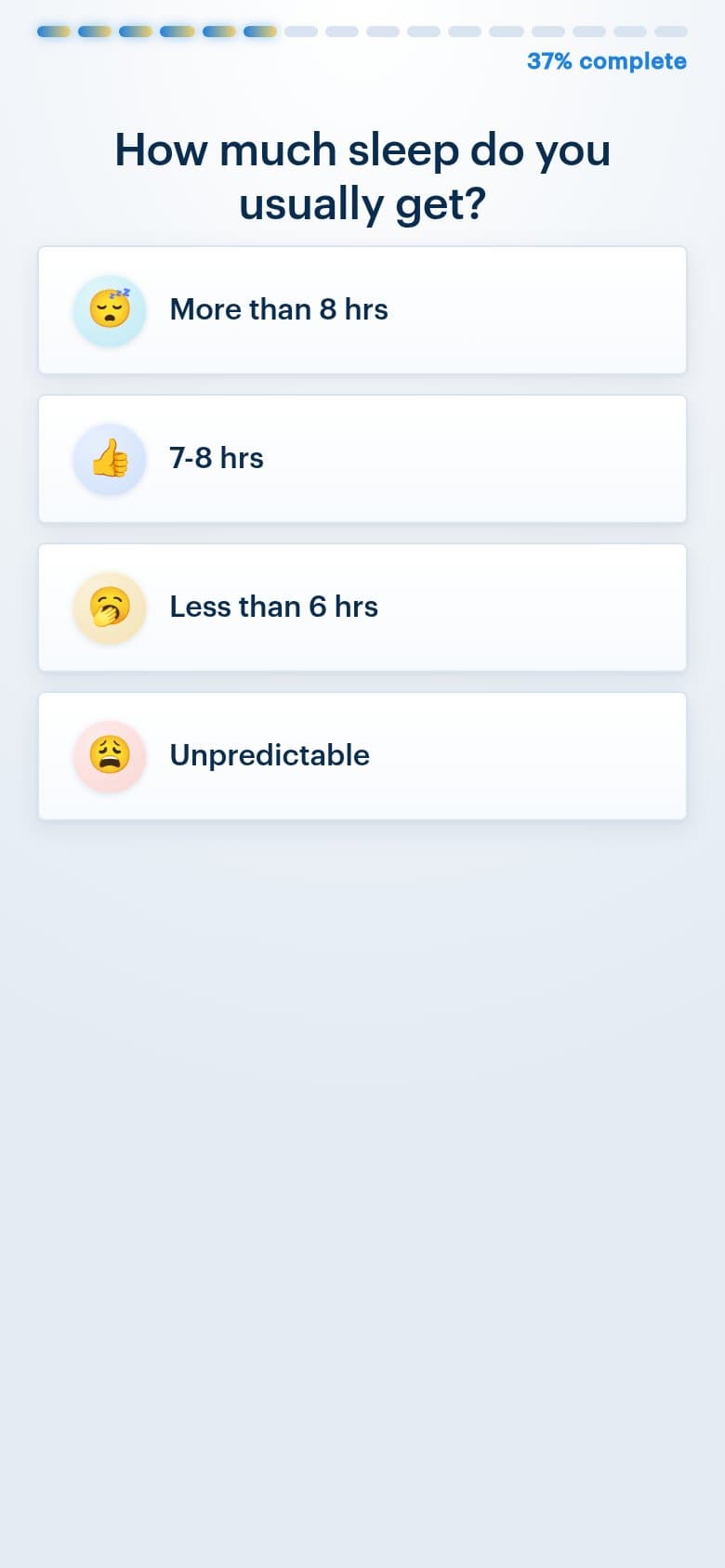 Q6 — How Much Sleep Do You Usually Get?