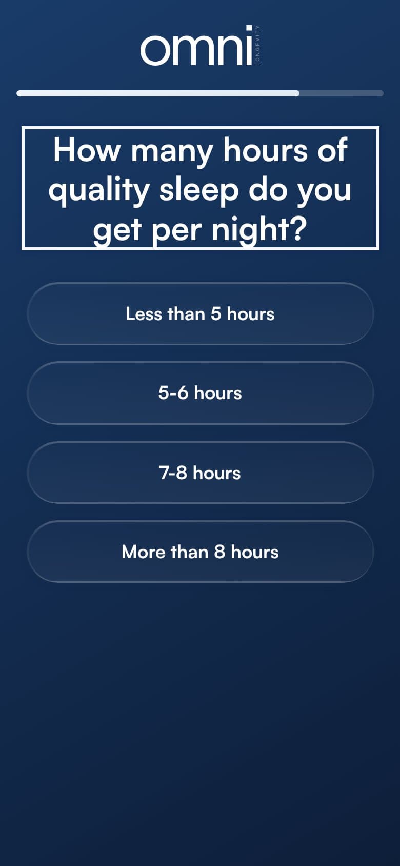 Q9 — Hours of Quality Sleep