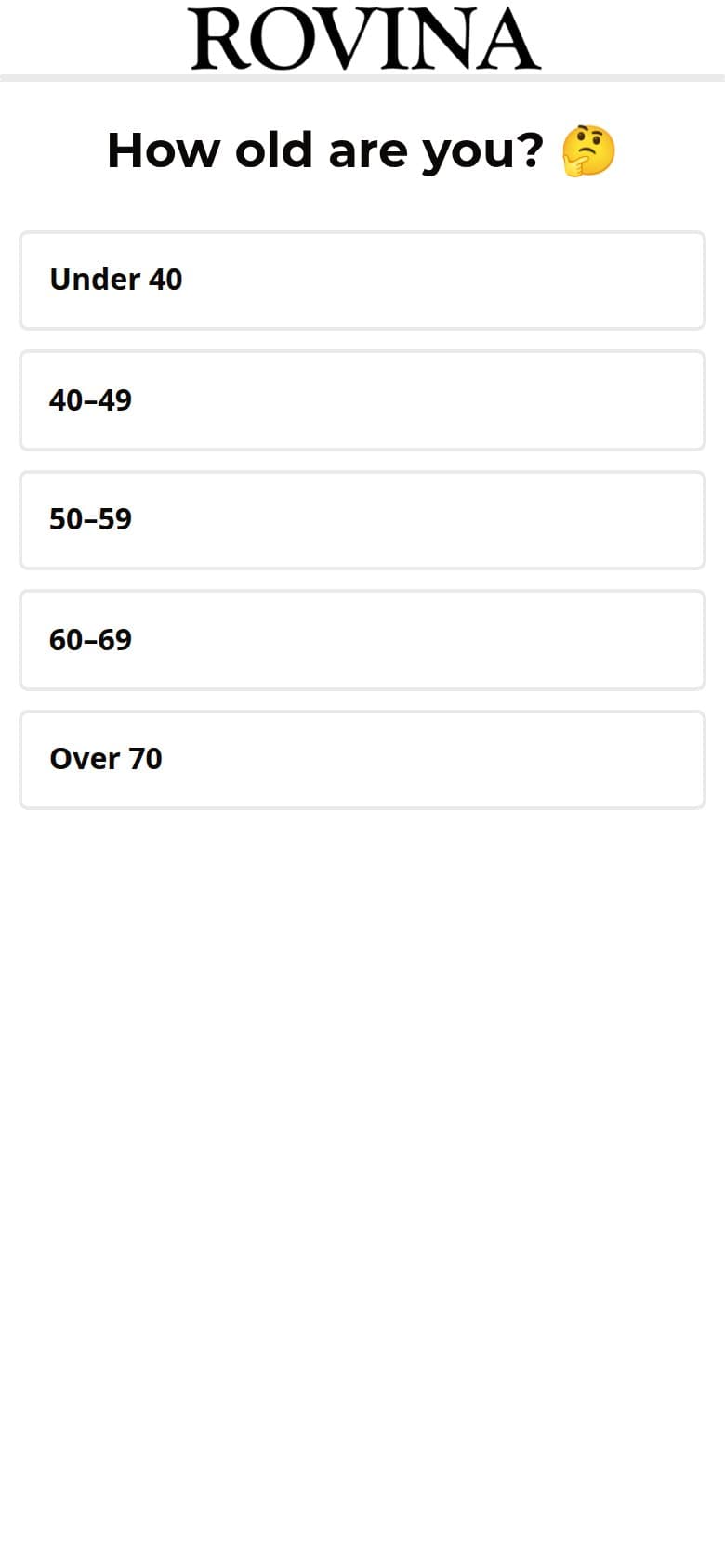 Landing — How Old Are You?