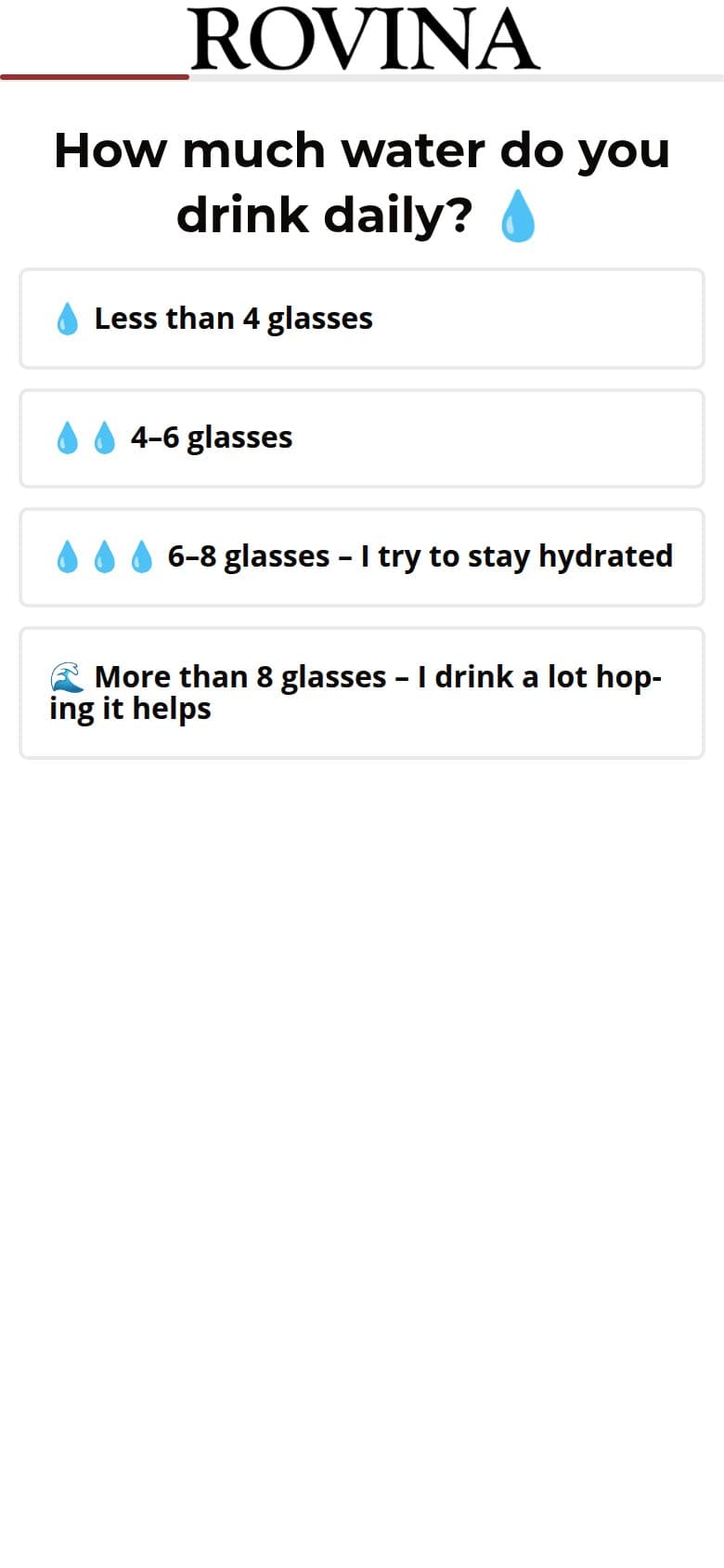 Q5 — How Much Water Do You Drink Daily?