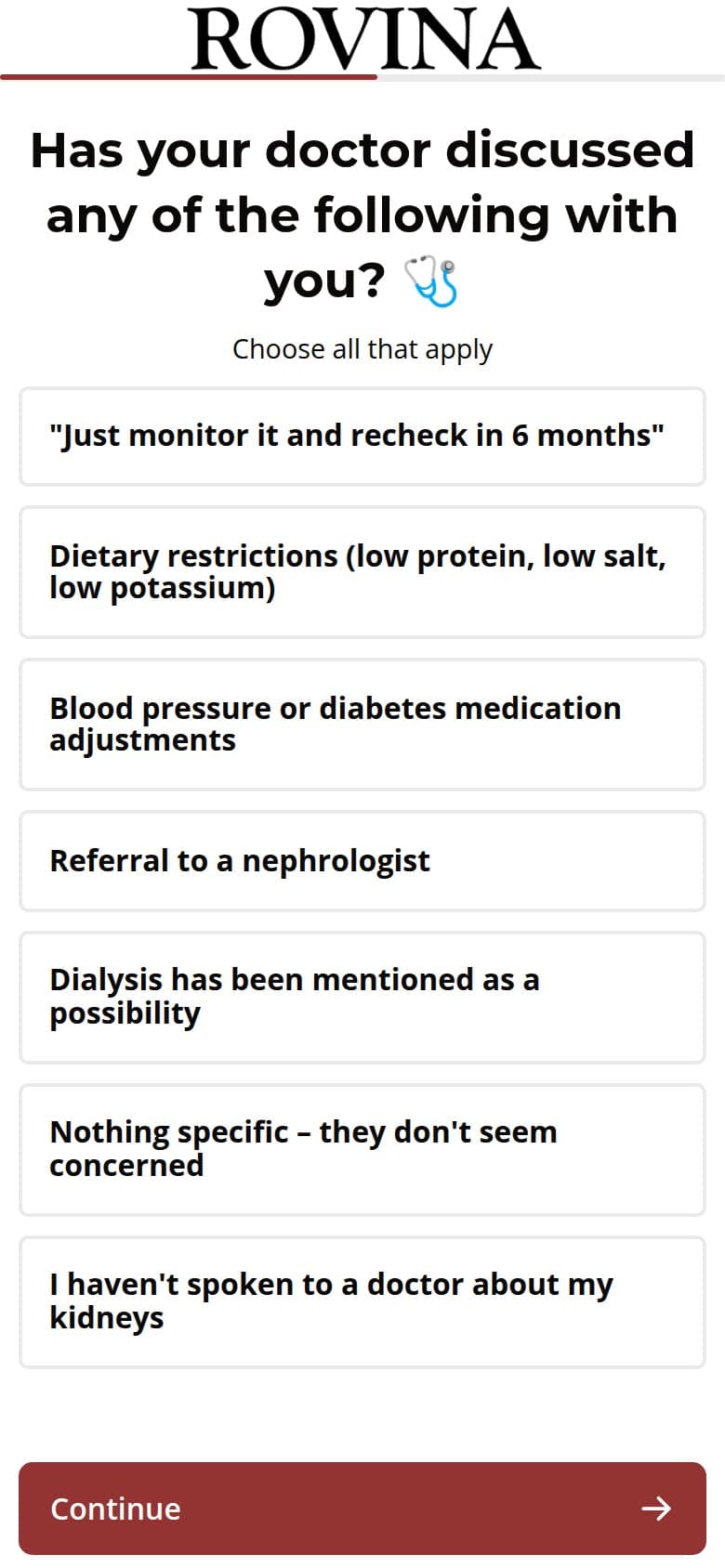 Q8 — What Has Your Doctor Discussed?