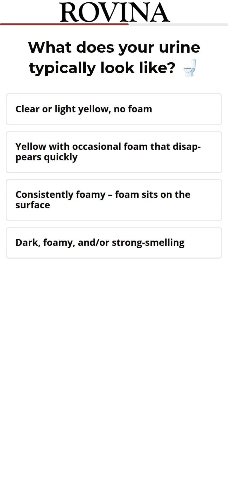Q9 — What Does Your Urine Look Like?