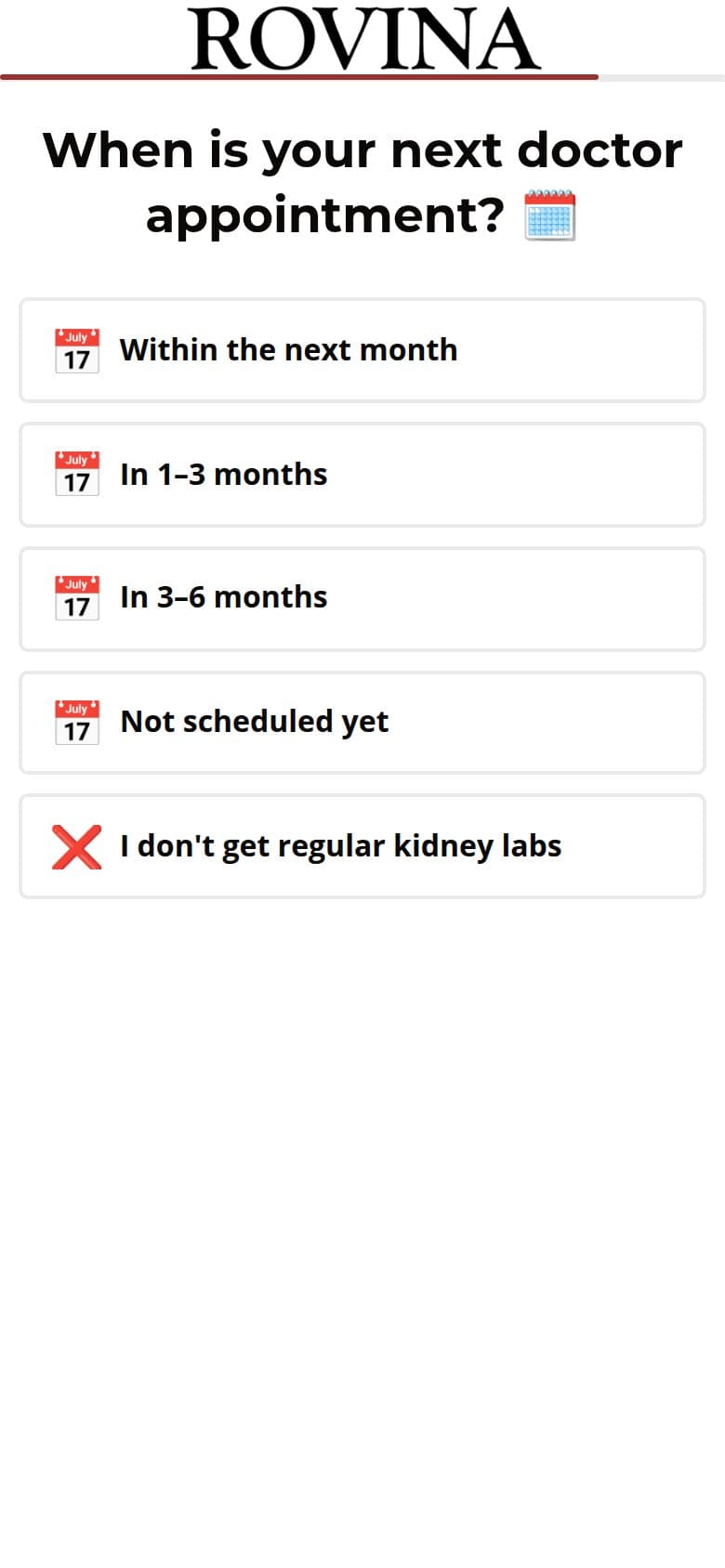 Q14 — When Is Your Next Doctor Appointment?