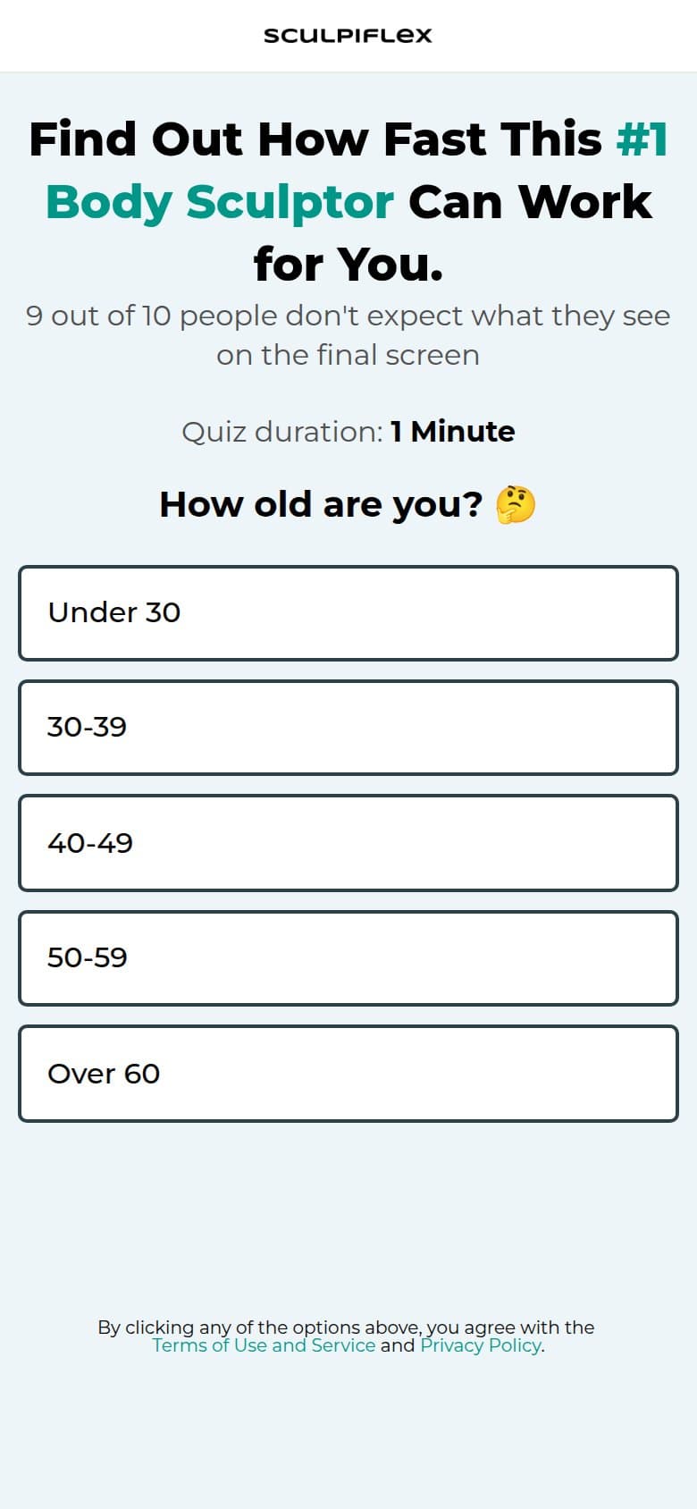 Landing — How-Fast Headline + Age Question