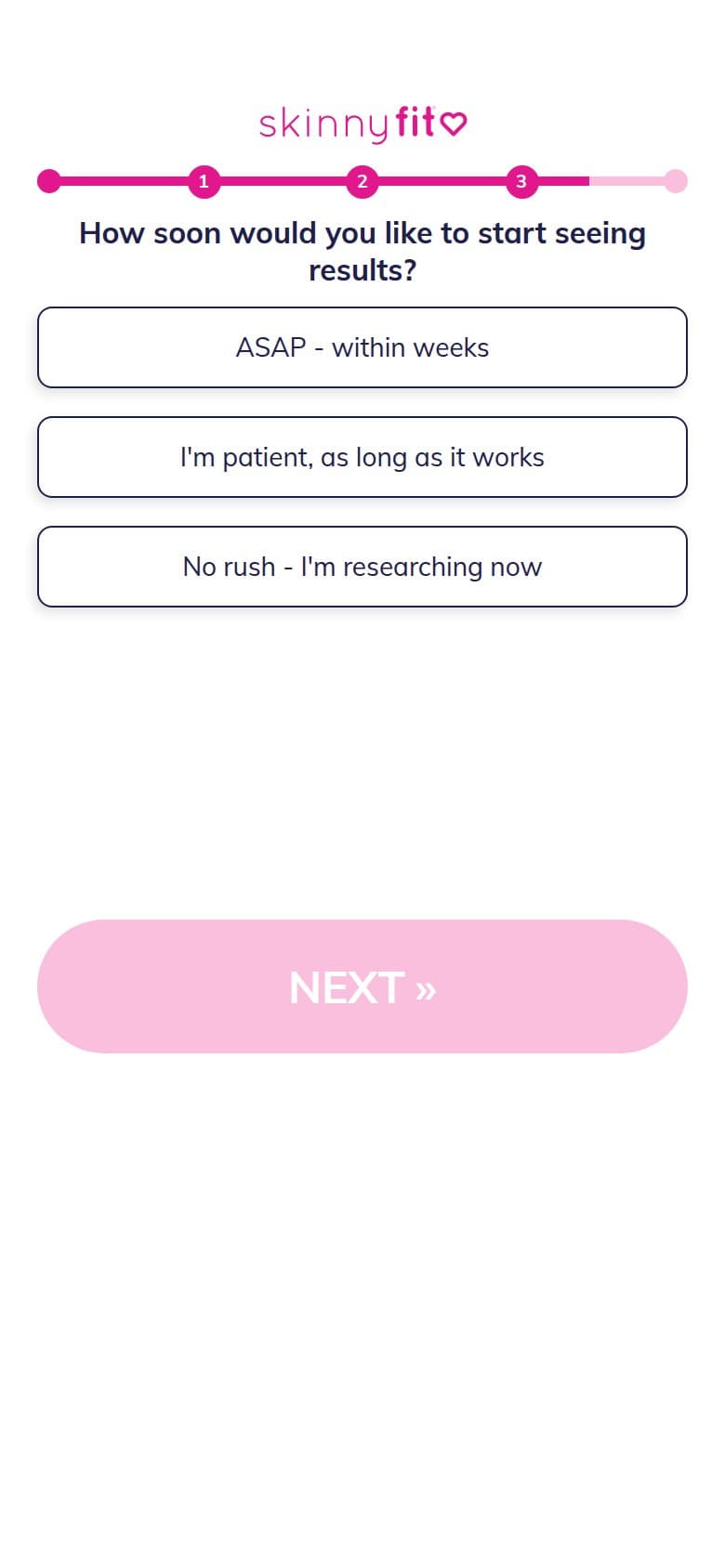 Q9 — How Soon Would You Like to Start Seeing Results?