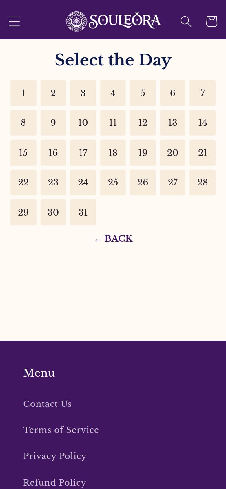 Q2 — Select the Day