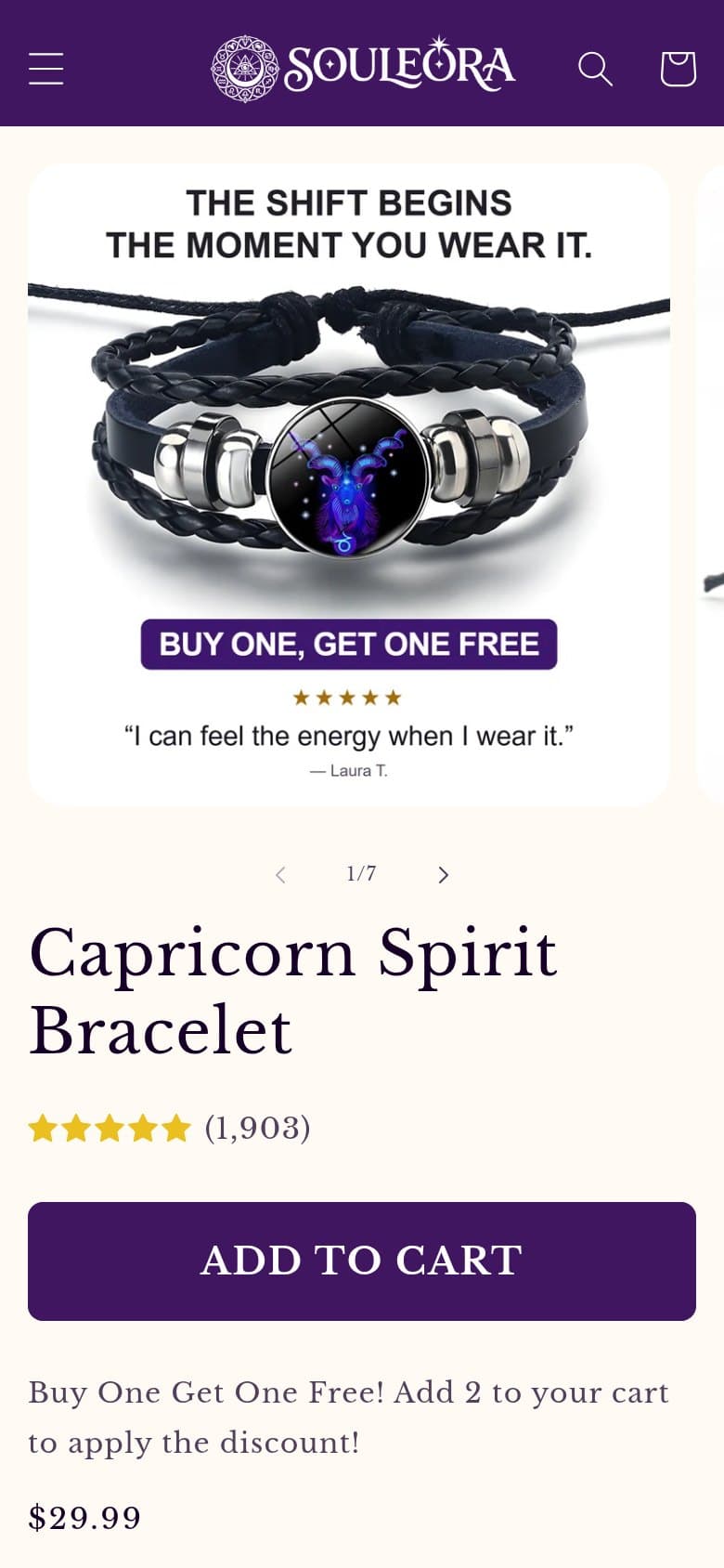 Offer — Capricorn Spirit Bracelet, Buy One Get One Free